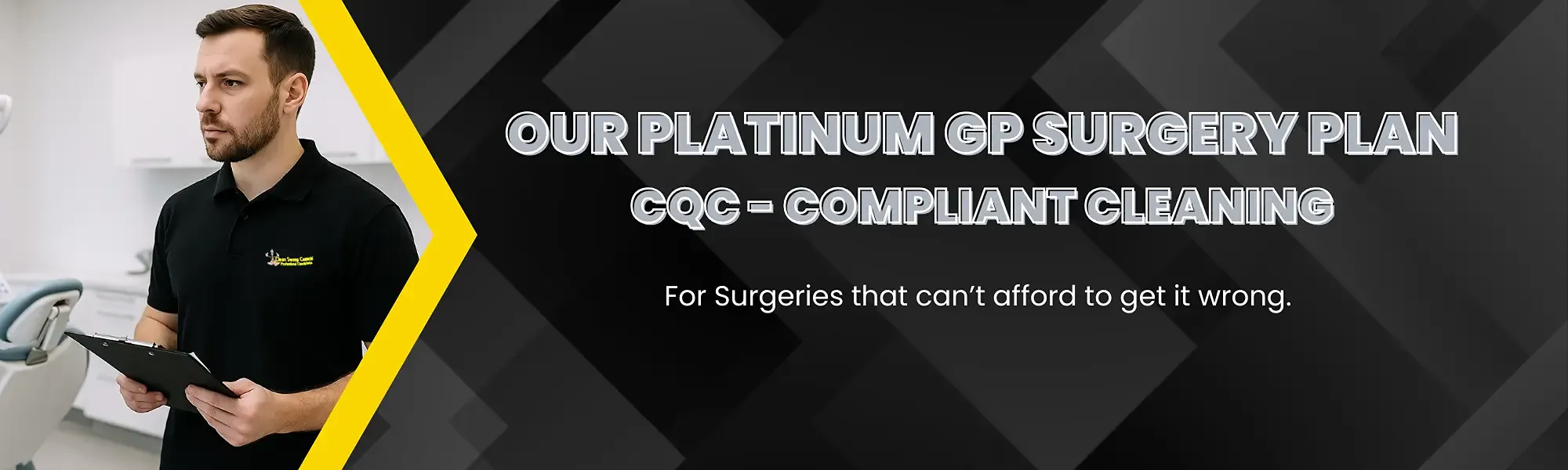 Platinum GP surgery cleaning plan Newark promoting CQC compliant services