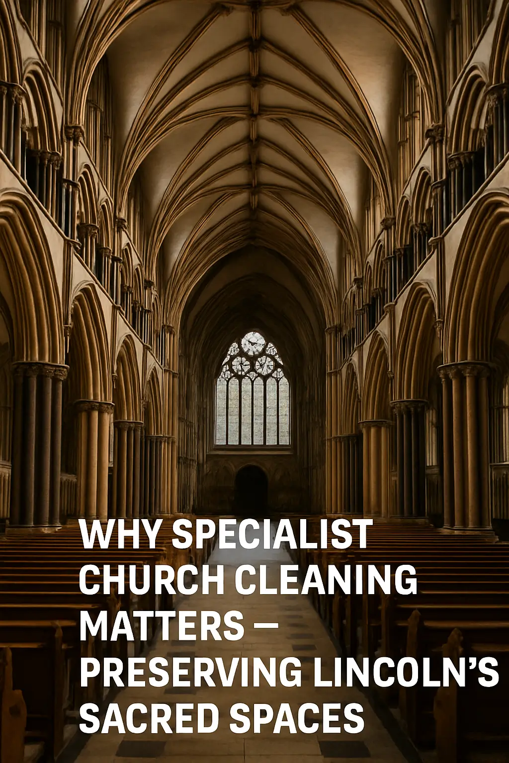 Cathedral interior in Lincoln highlighting the importance of specialist church cleaning