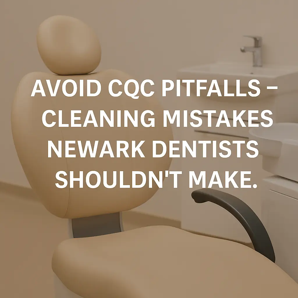 Dental chair in Newark surgery highlighting cleaning mistakes that risk CQC compliance