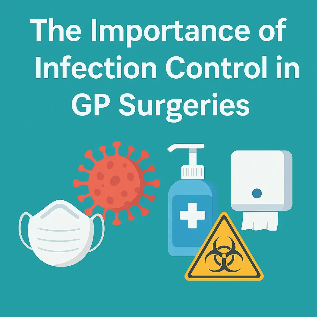 Infection control icons highlighting how Retford GP surgeries meet IPC standards