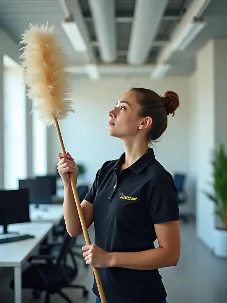 DBS vetted uniformed cleaners high dusting office in Retford