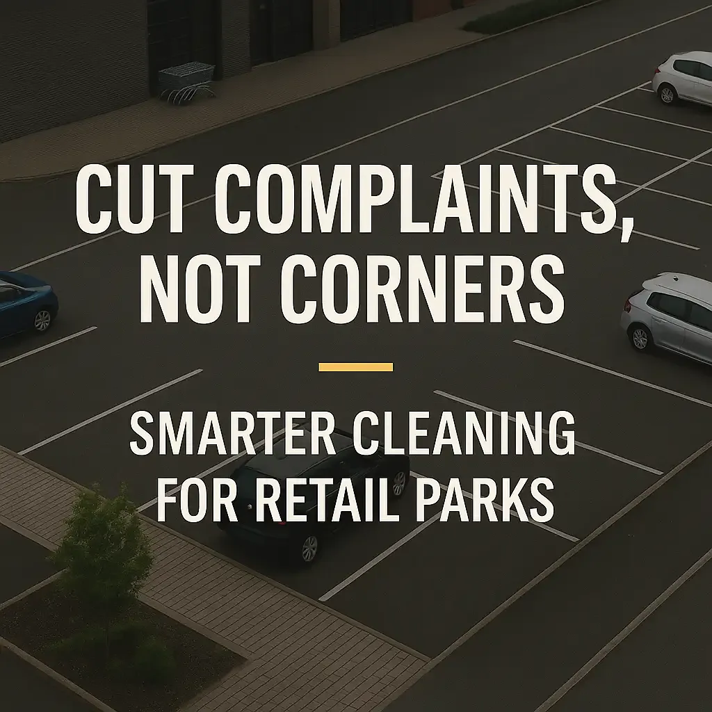 Clean Lincoln retail car park with clear markings and tidy layout