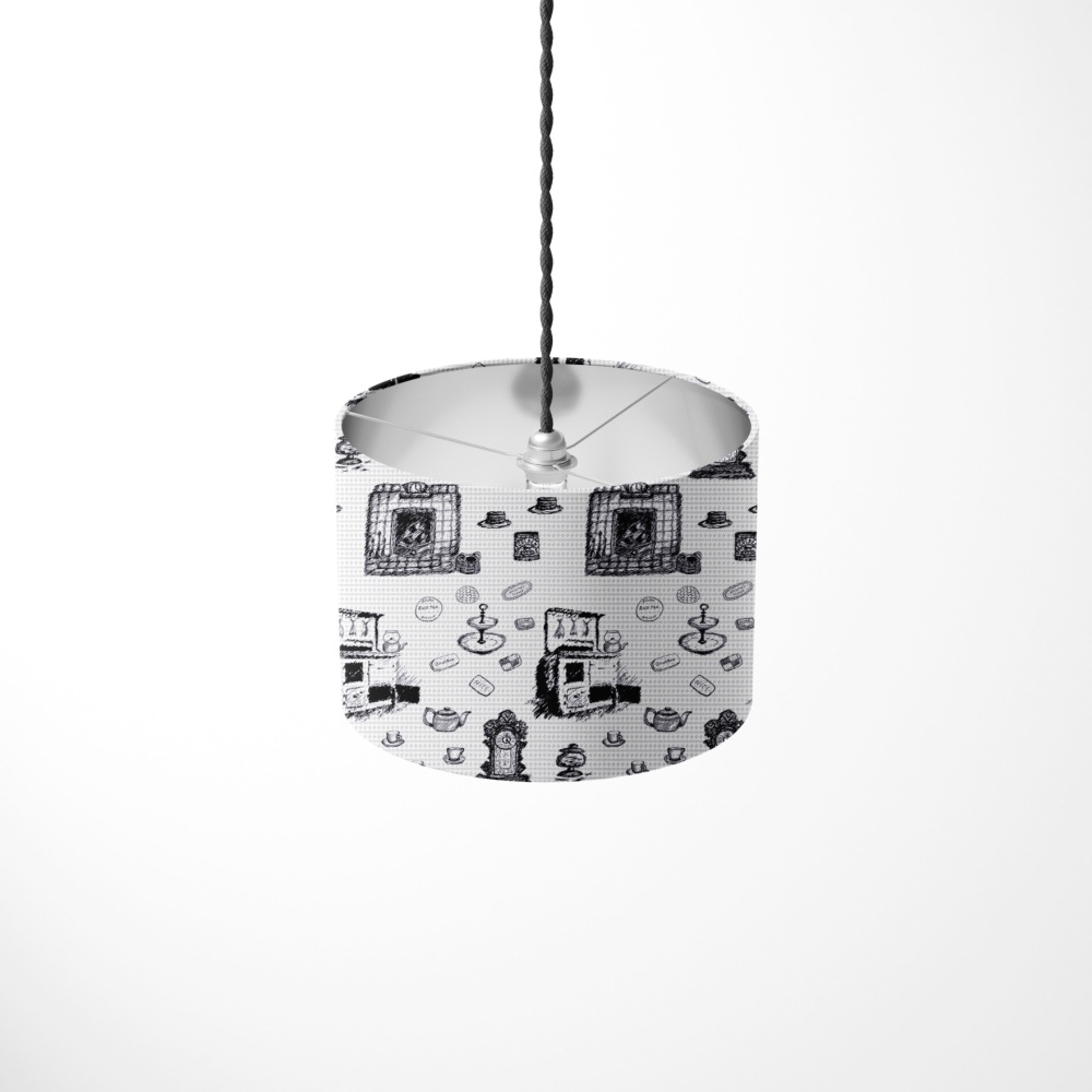 Sunday Tea at Granny & Da's - Decorative Handmade Shetland Lampshade