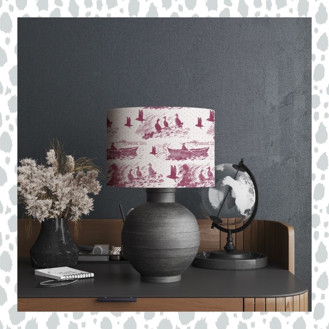 Aff At Da Eela - Hand Made Shetland Lampshade
