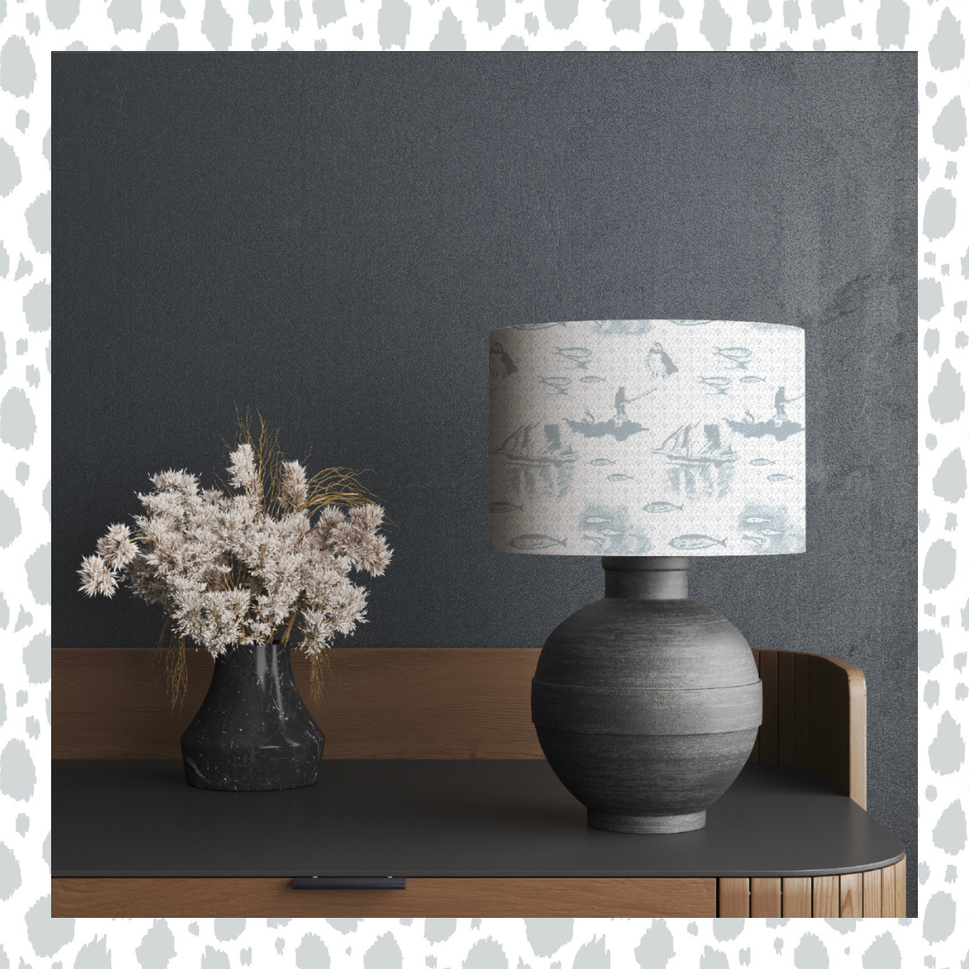 Tammie Norie Fishing - Decorative Handmade Shetland Lampshade