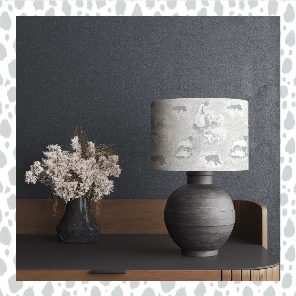 Feeding Da Caddy-  Decorative Handmade Shetland Sheep Lampshade
