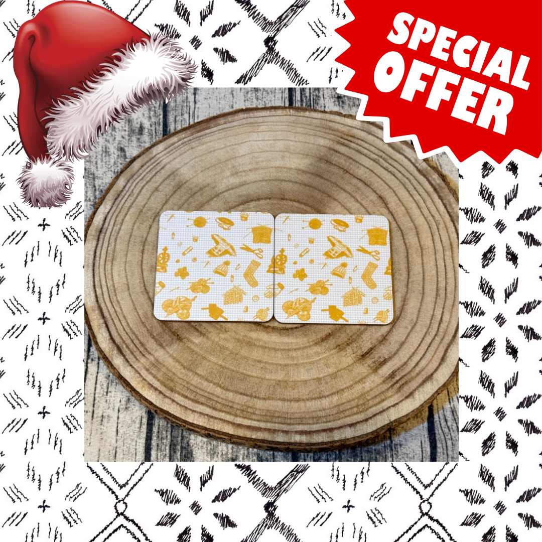 Tak Dee Sock 2 Yellow Coaster Gift Set - Stylish & Practical