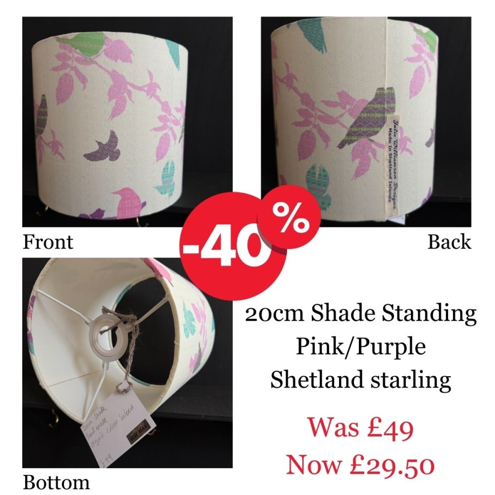 20cm Lampshade - Shetland Starlings