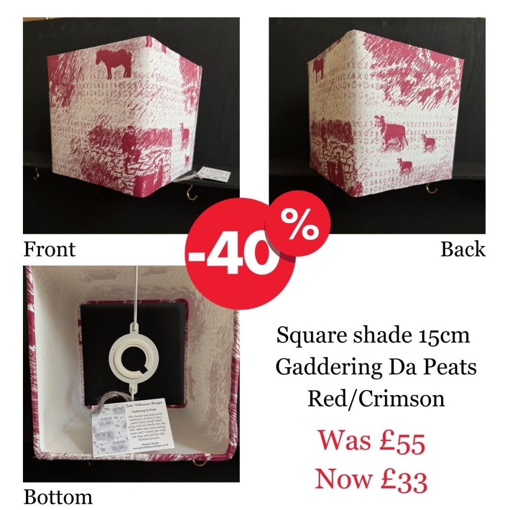 Bespoke Square Lampshade - Gaddering Da Peats