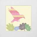 Shetland Starling Print - Pink Flying Bird
