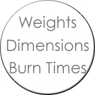 Weights_Dimensions_BurnTimes_140px