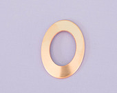 #15 - LARGE OVAL WASHER - COPPER STAMPING BLANKS - 16G - PACK OF 5