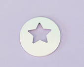 #27 - ROUND STAR WASHER - ALUMINUM STAMPING BLANKS - 14G - PACK OF 5