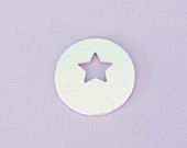#30 - ROUND STAR WASHER - ALUMINUM STAMPING BLANKS - 14G - PACK OF 5
