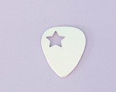 #34 - GUITAR PICK WITH STAR CUTOUT - ALUMINUM STAMPING BLANKS - 14G - PACK