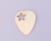 #38 - GUITAR PICK WITH STAR CUTOUT - COPPER STAMPING BLANKS - 16G - PACK O