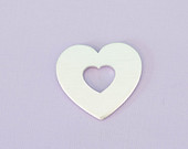 #53 - LARGE HEART WASHER - ALUMINUM STAMPING BLANKS - 14G - PACK OF 5
