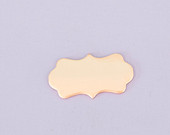 #58 - SMALL SCALLOPED PLAQUE - COPPER STAMPING BLANKS - 16G - PACK OF 5