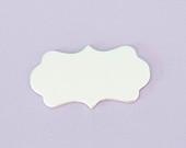 #59 - LARGE SCALLOPED PLAQUE - ALUMINUM STAMPING BLANKS - 14G - PACK OF 5