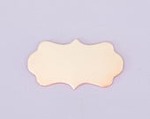 #60 - LARGE SCALLOPED PLAQUE - COPPER STAMPING BLANKS - 16G - PACK OF 5