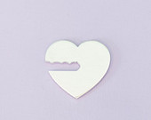 #72 - HEART ALUMINUM STAMPING BLANKS WITH KEY CUTOUT - 14G - PACK OF 5