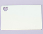 #79 - WALLET INSERT WITH HEART CUTOUT - ALUMINUM STAMPING BLANKS - 14G - P