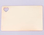 #80 - WALLET INSERT WITH HEART CUTOUT - COPPER STAMPING BLANKS - 16G - PAC