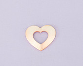 #84 - MEDIUM HEART WASHER - COPPER STAMPING BLANKS - 16G - PACK OF 5