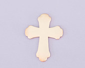 #123 - LARGE CROSS - COPPER STAMPING BLANKS - 16G - PACK OF 5