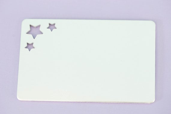 #149 - ALUMINUM WALLET INSERT WITH TRIPLE STARS - ALUMINUM STAMPING BLANKS