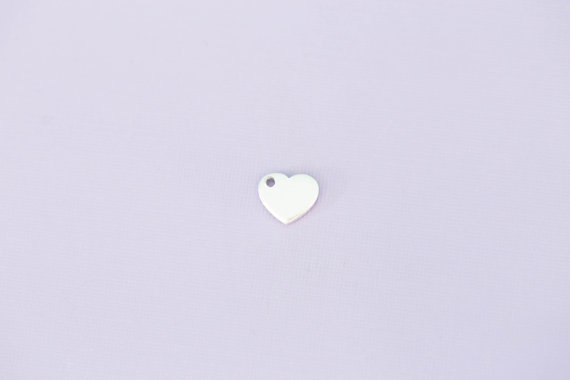 #167 - TINY HEART WITH HOLE - ALUMINIUM METAL STAMPING BLANKS - 14G - PACK