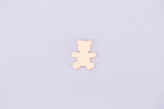 #172 - BEAR - COPPER METAL STAMPING BLANKS - 16G - PACK OF 5