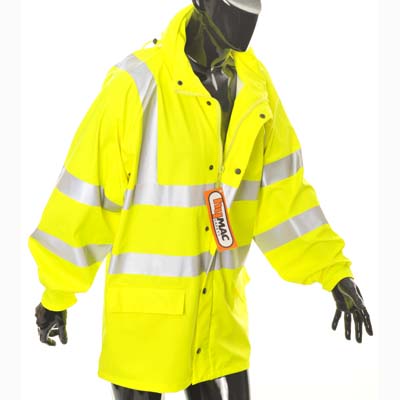 HYM194 Hymac Hi Vis Waterproof Jacket (Yellow)