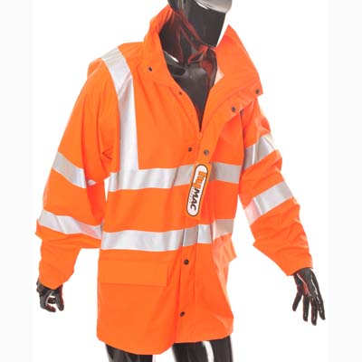 HYM005 Hymac Hi Vis Waterproof Jacket (Orange)