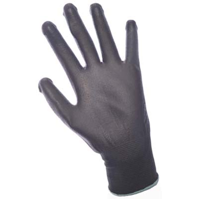 HYM120 (Carton) Hymac Nylon PU Palm Glove (Black)