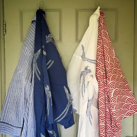 Hand-printed cotton dressing gowns | bath robes for women ...
