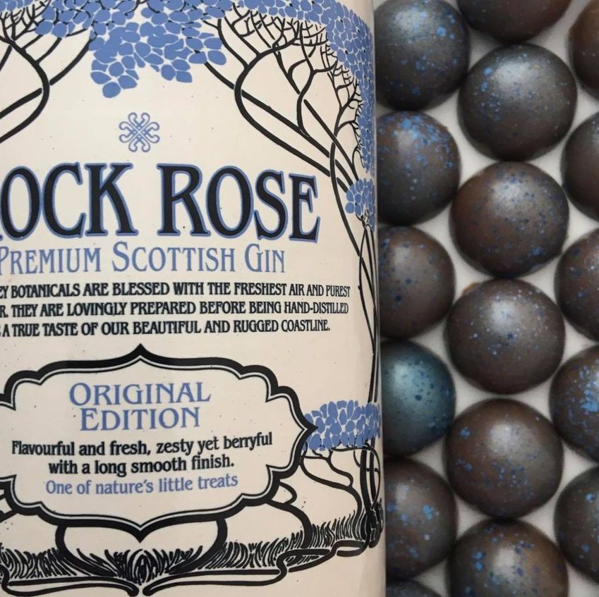 Rock Rose Gin caramel chocolates