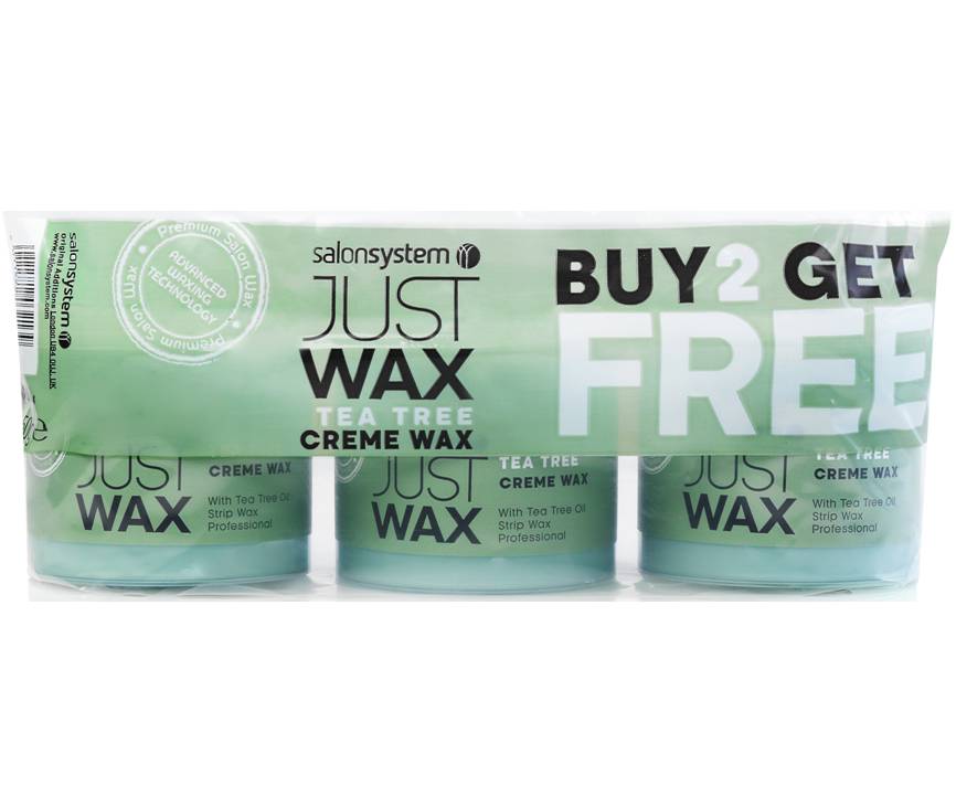 Just Wax Tea Tree Creme Wax 450g 2+1 Free Pack