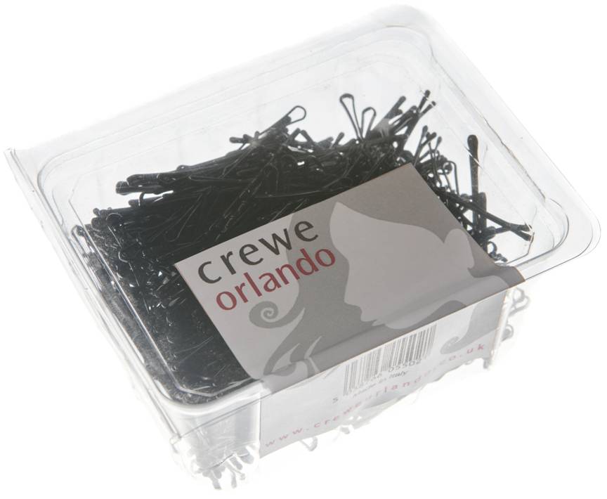 Crewe Orlando Hair Grips Waved 2" 500 Pack Black