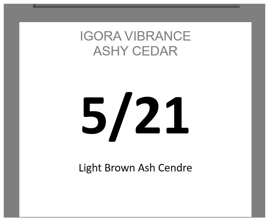 Igora Vibrance Ashy Cedar 60ml 5/21