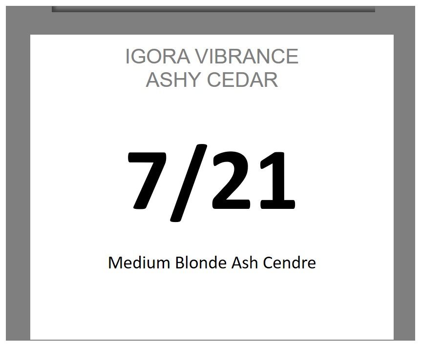 Igora Vibrance Ashy Cedar 60ml 7/21