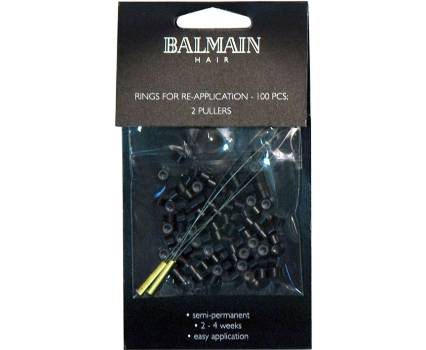 Balmain Hair Soft Rings Black 100 Pack