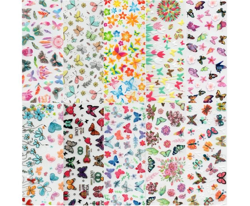 Halo Create Nail Foil Transfers Butterflies 10 Pack