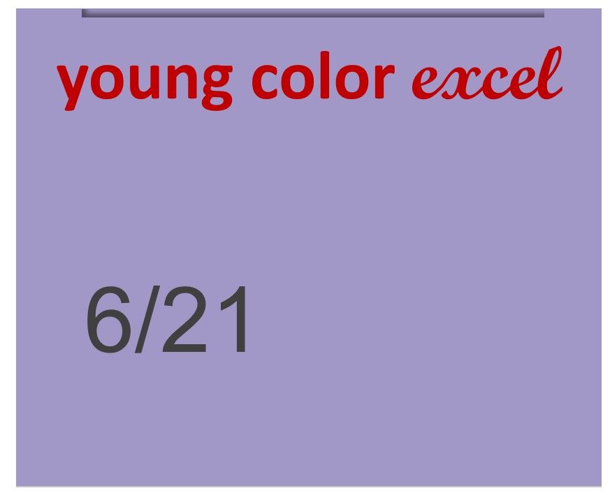 Young Color Excel 70ml 6/21