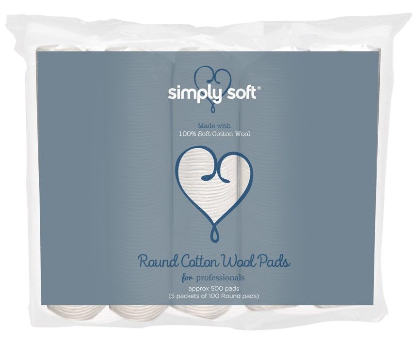Simply Soft Round Cotton Wool Disc Pads 500 Pack