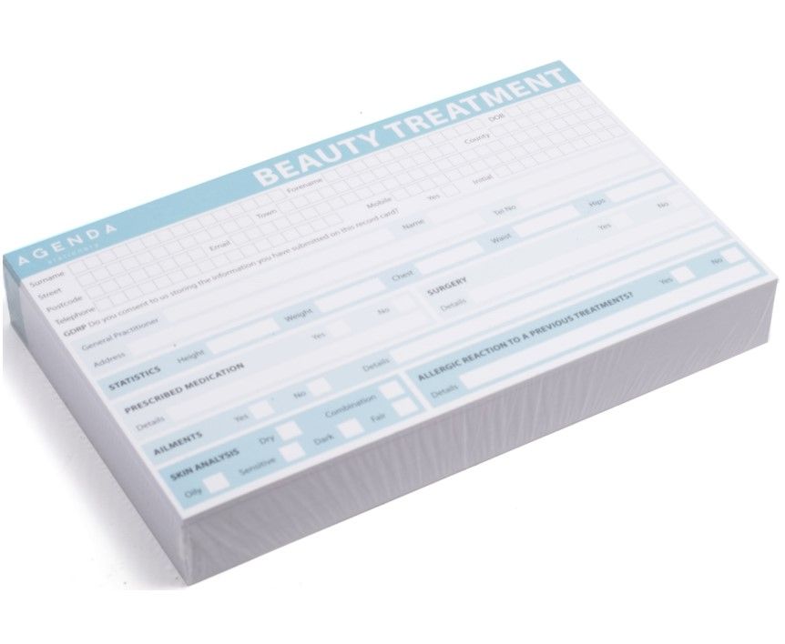 Agenda Record Cards Beauty 100 Pack 