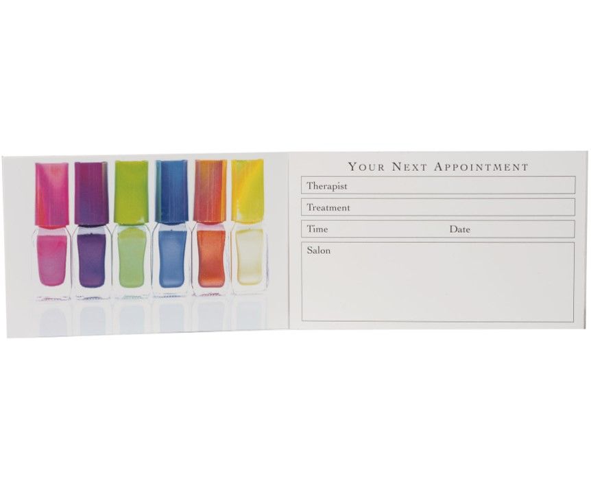 Agenda Appointment Cards Multi Polishes 100 Pack