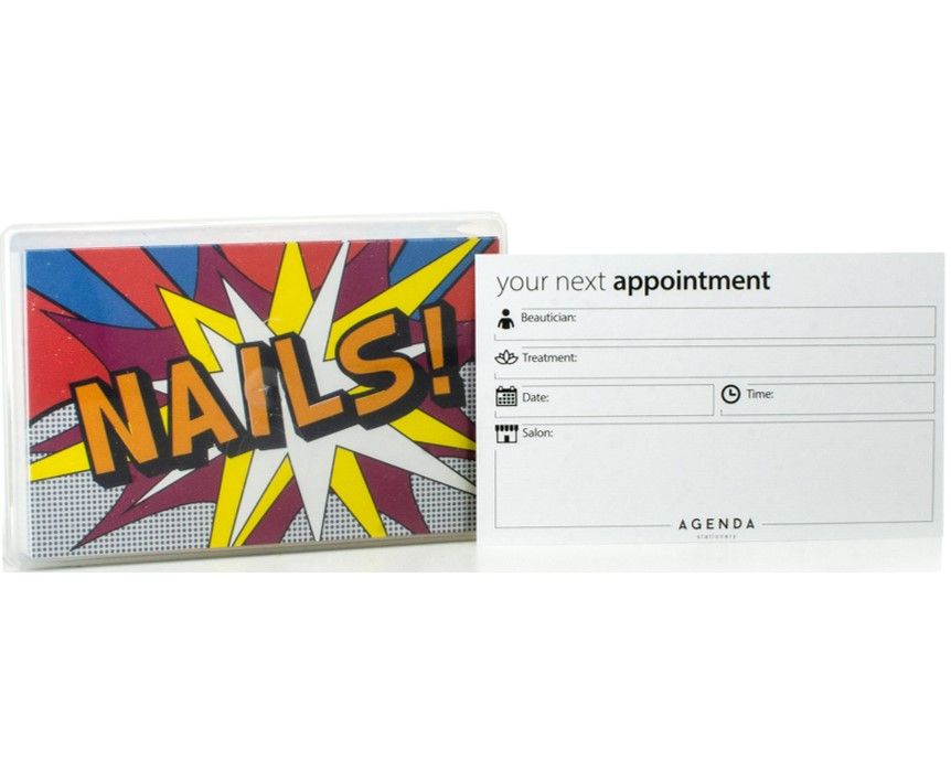 Agenda Appointment Cards Pop Art Nails 100 Pack