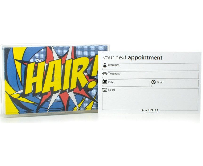 Agenda Appointment Cards Pop Art Hair 100 Pack