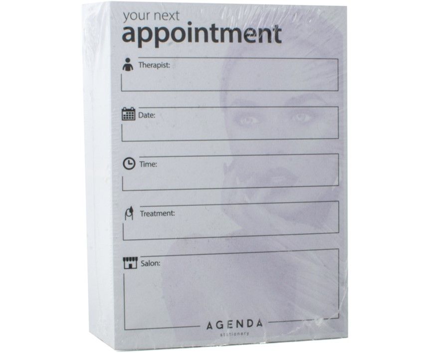Agenda Appointment Cards Beauty 100 Pack